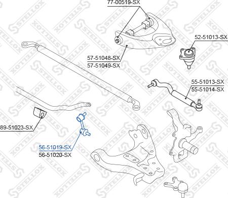 Stellox 56-51019-SX - Çubuq / Strut, stabilizator furqanavto.az