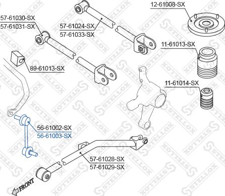 Stellox 56-61003-SX - Çubuq / Strut, stabilizator furqanavto.az