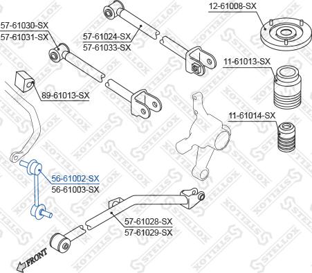 Stellox 56-61002-SX - Çubuq / Strut, stabilizator furqanavto.az