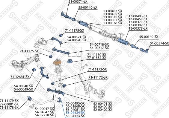 Stellox 56-04124-SX - Çubuq / Strut, stabilizator furqanavto.az