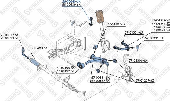 Stellox 56-00640-SX - Çubuq / Strut, stabilizator furqanavto.az