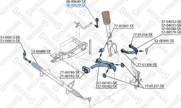 Stellox 56-00639-SX - Çubuq / Strut, stabilizator furqanavto.az