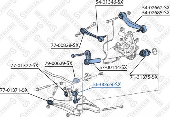 Stellox 56-00624-SX - Çubuq / Strut, stabilizator furqanavto.az