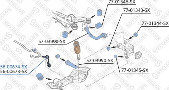 Stellox 56-00674-SX - Çubuq / Strut, stabilizator furqanavto.az