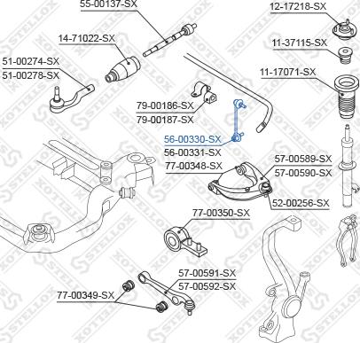 Stellox 56-00330-SX - Çubuq / Strut, stabilizator furqanavto.az