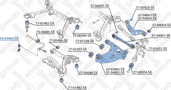 Stellox 56-03465-SX - Çubuq / Strut, stabilizator furqanavto.az