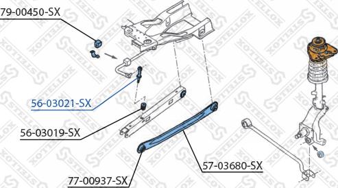 Stellox 56-03021-SX - Çubuq / Strut, stabilizator furqanavto.az