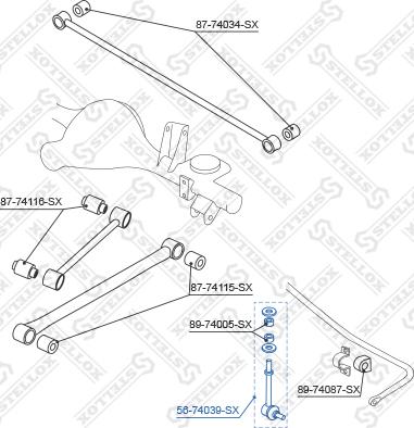 Stellox 56-74039-SX - Çubuq / Strut, stabilizator furqanavto.az