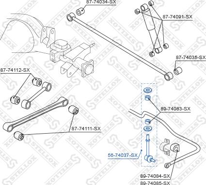 Stellox 56-74037-SX - Çubuq / Strut, stabilizator furqanavto.az