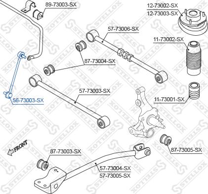 Stellox 56-73003-SX - Çubuq / Strut, stabilizator furqanavto.az