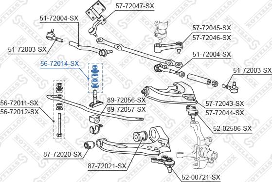 Stellox 56-72014-SX - Dəstək kol, stabilizator furqanavto.az