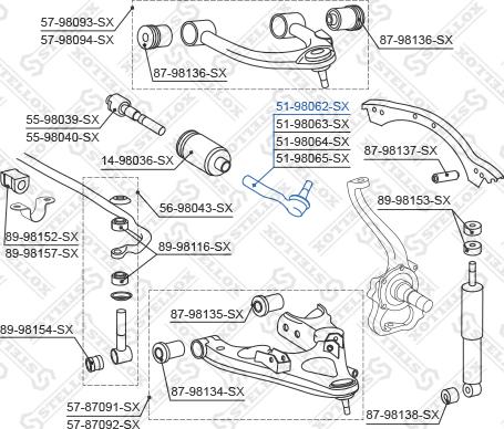 Stellox 51-98062-SX - Bağlama çubuğunun sonu furqanavto.az