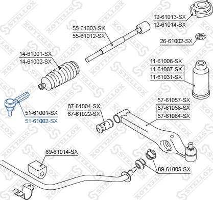 Stellox 51-61002-SX - Bağlama çubuğunun sonu furqanavto.az