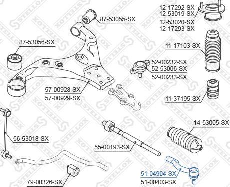 Stellox 51-04904-SX - Bağlama çubuğunun sonu furqanavto.az