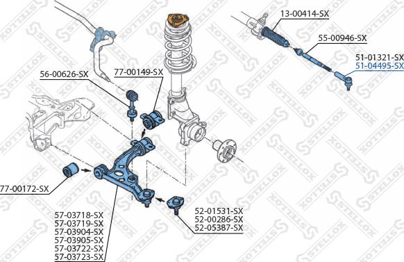 Stellox 51-04495-SX - Bağlama çubuğunun sonu furqanavto.az