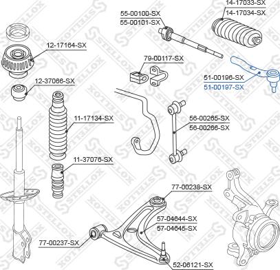 Stellox 51-00197-SX - Bağlama çubuğunun sonu furqanavto.az