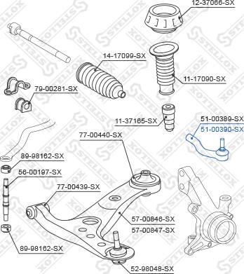Stellox 51-00390-SX - Bağlama çubuğunun sonu furqanavto.az