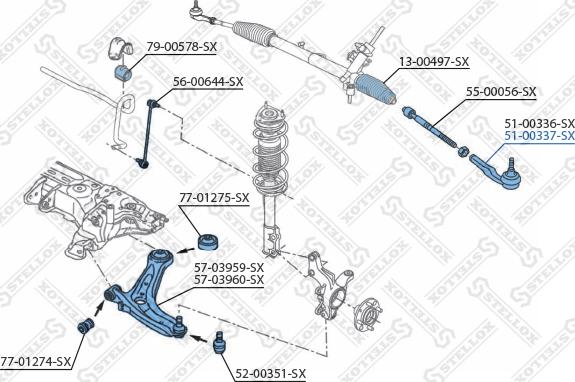 Stellox 51-00337-SX - Bağlama çubuğunun sonu furqanavto.az