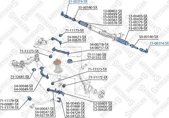 Stellox 51-00374-SX - Bağlama çubuğunun sonu furqanavto.az