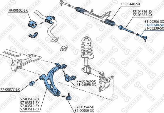 Stellox 51-00240-SX - Bağlama çubuğunun sonu furqanavto.az