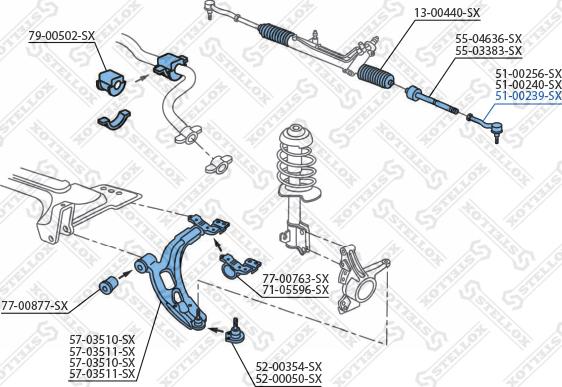 Stellox 51-00239-SX - Bağlama çubuğunun sonu furqanavto.az