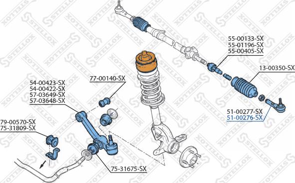 Stellox 51-00276-SX - Bağlama çubuğunun sonu furqanavto.az