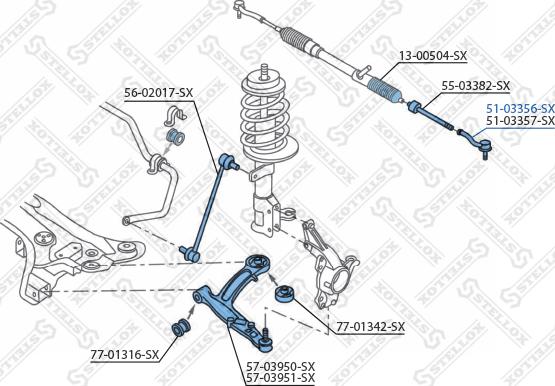 Stellox 51-03356-SX - Bağlama çubuğunun sonu furqanavto.az