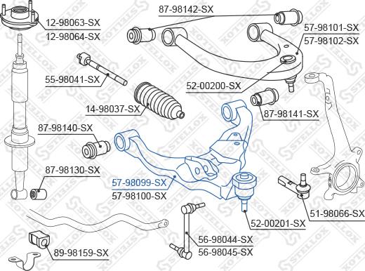 Stellox 57-98099-SX - Yolun idarəedici qolu furqanavto.az