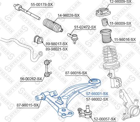 Stellox 57-98001-SX - Yolun idarəedici qolu furqanavto.az