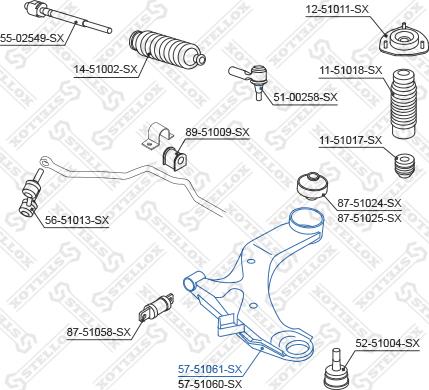 Stellox 57-51061-SX - Yolun idarəedici qolu furqanavto.az