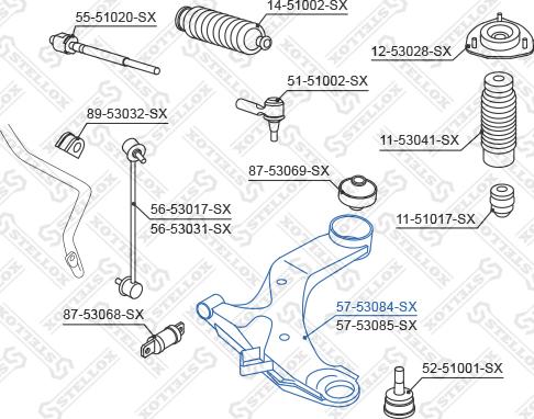 Stellox 57-53084-SX - Yolun idarəedici qolu furqanavto.az