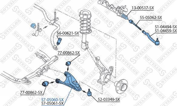 Stellox 57-05060-SX - Yolun idarəedici qolu furqanavto.az