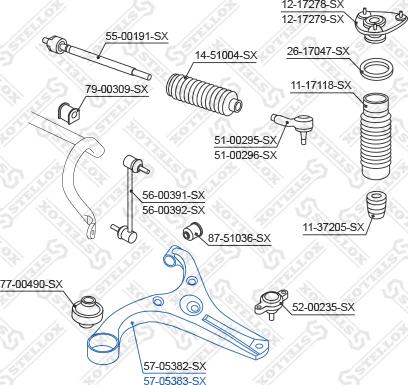 Stellox 57-05383-SX - Yolun idarəedici qolu furqanavto.az