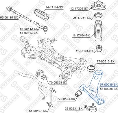 Stellox 57-00935-SX - Yolun idarəedici qolu furqanavto.az