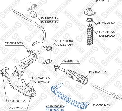 Stellox 57-00155-SX - Yolun idarəedici qolu furqanavto.az