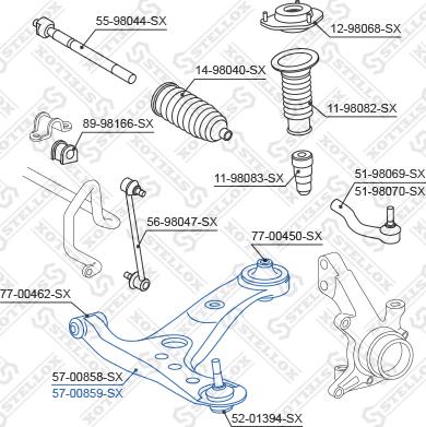 Stellox 57-00859-SX - Yolun idarəedici qolu furqanavto.az