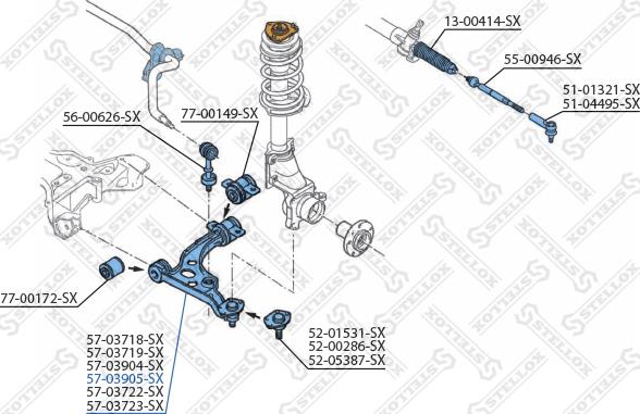 Stellox 57-03905-SX - Yolun idarəedici qolu furqanavto.az