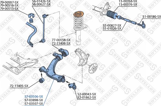 Stellox 57-03506-SX - Yolun idarəedici qolu furqanavto.az