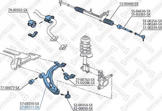 Stellox 57-03511-SX - Yolun idarəedici qolu furqanavto.az