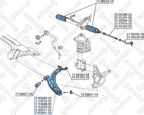 Stellox 57-03690-SX - Yolun idarəedici qolu furqanavto.az