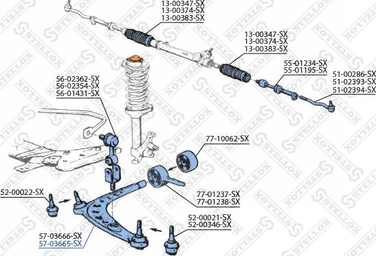 Stellox 57-03665-SX - Yolun idarəedici qolu furqanavto.az