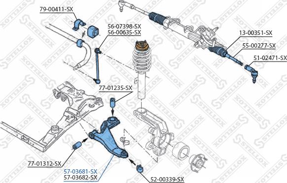 Stellox 57-03681-SX - Yolun idarəedici qolu furqanavto.az