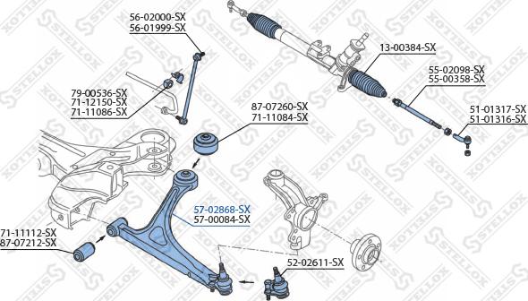 Stellox 57-02868-SX - Yolun idarəedici qolu furqanavto.az