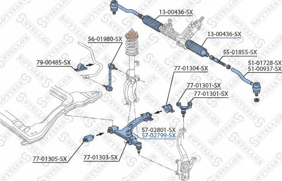 Stellox 57-02799-SX - Yolun idarəedici qolu furqanavto.az