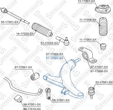 Stellox 57-17003-SX - Yolun idarəedici qolu furqanavto.az