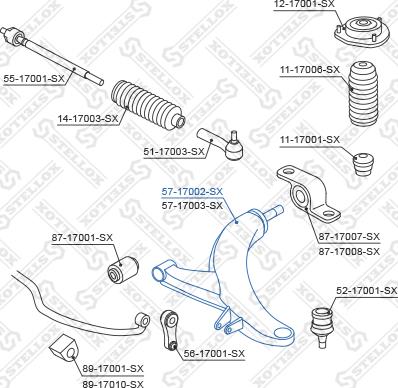 Stellox 57-17002-SX - Yolun idarəedici qolu furqanavto.az