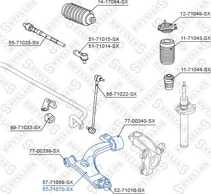 Stellox 57-71070-SX - Yolun idarəedici qolu furqanavto.az