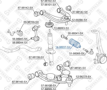 Stellox 14-98037-SX - Körük, sükan furqanavto.az