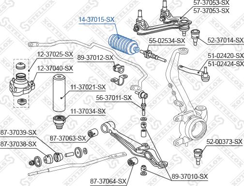 Stellox 14-37015-SX - Körük, sükan furqanavto.az