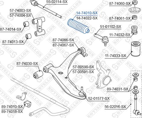 Stellox 14-74010-SX - Körük, sükan furqanavto.az